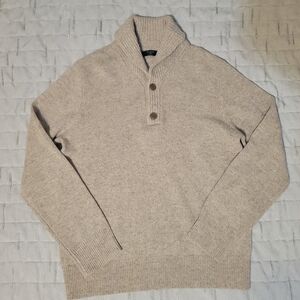 J. Crew Men's 100% Lambs Wool Shawl Collar Sweater